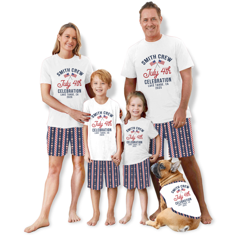 Unique Fourth Of July Celebration Matching Family PJs 2025