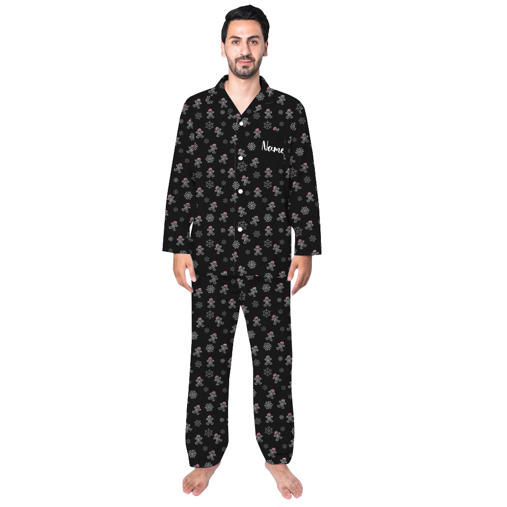 Gingerbread Skeleton Black Matching Family Xmas Pajamas Gingerbread Skeleton Black Matching Family Xmas Pajamas