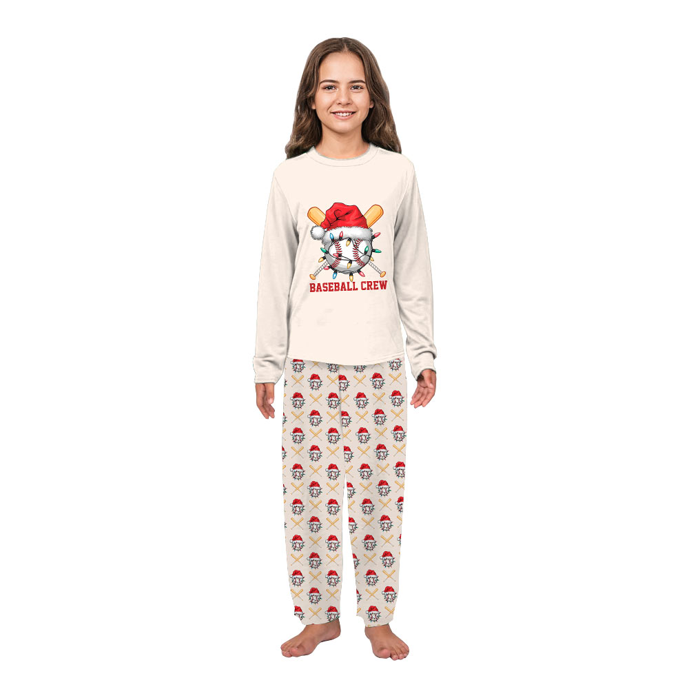 Baseball Crew Christmas Pajamas for Family Sets Baseball Crew Christmas Pajamas for Family Sets