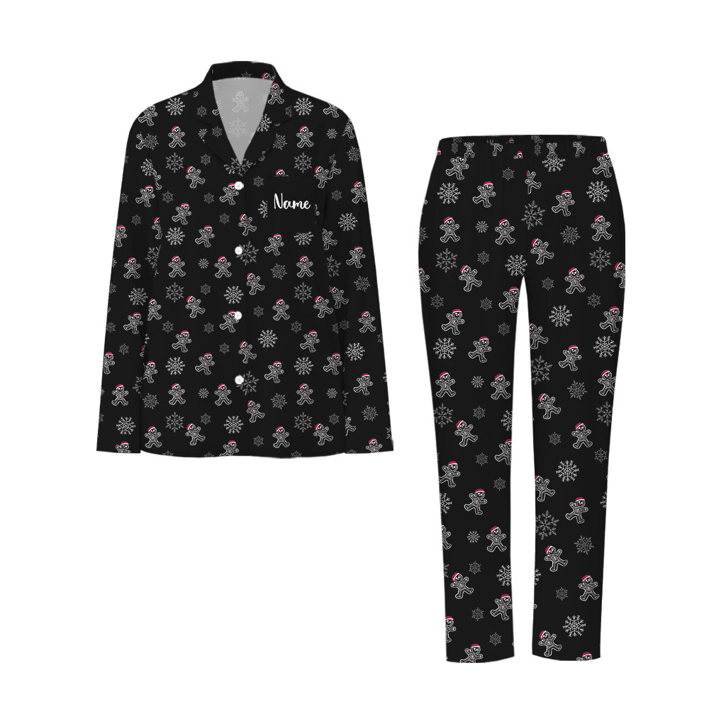 Gingerbread Skeleton Black Matching Family Xmas Pajamas Gingerbread Skeleton Black Matching Family Xmas Pajamas