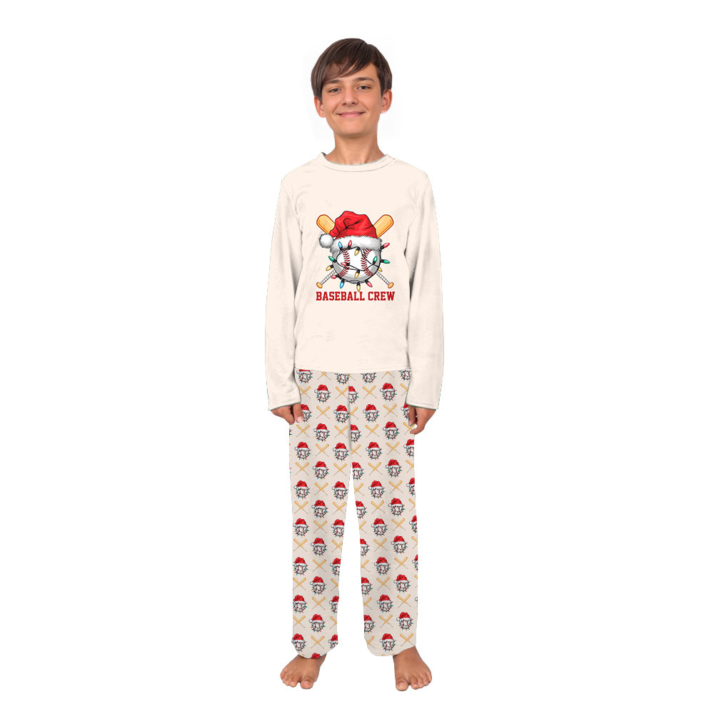Baseball Crew Christmas Pajamas for Family Sets Baseball Crew Christmas Pajamas for Family Sets