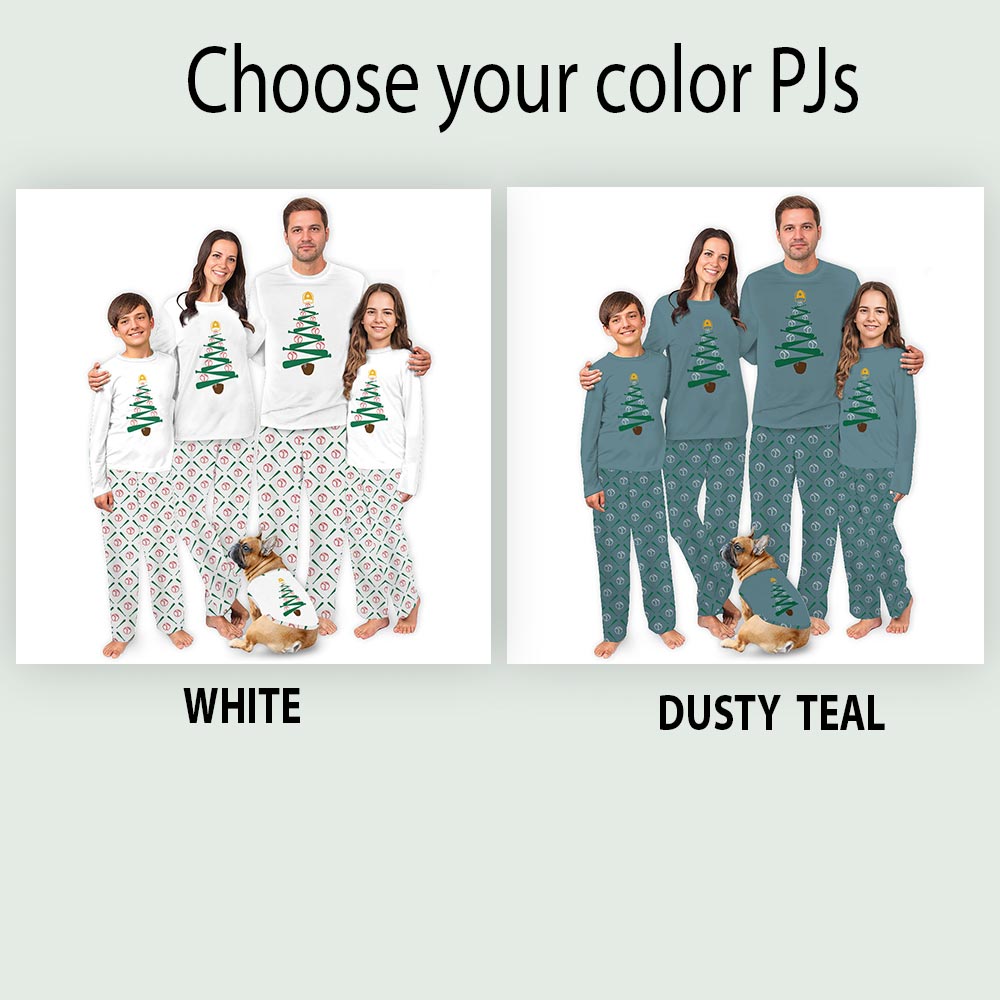 Baseball Holiday Cheer Matching Christmas Pajamas Family With Dog Baseball Holiday Cheer Matching Christmas Pajamas Family With Dog