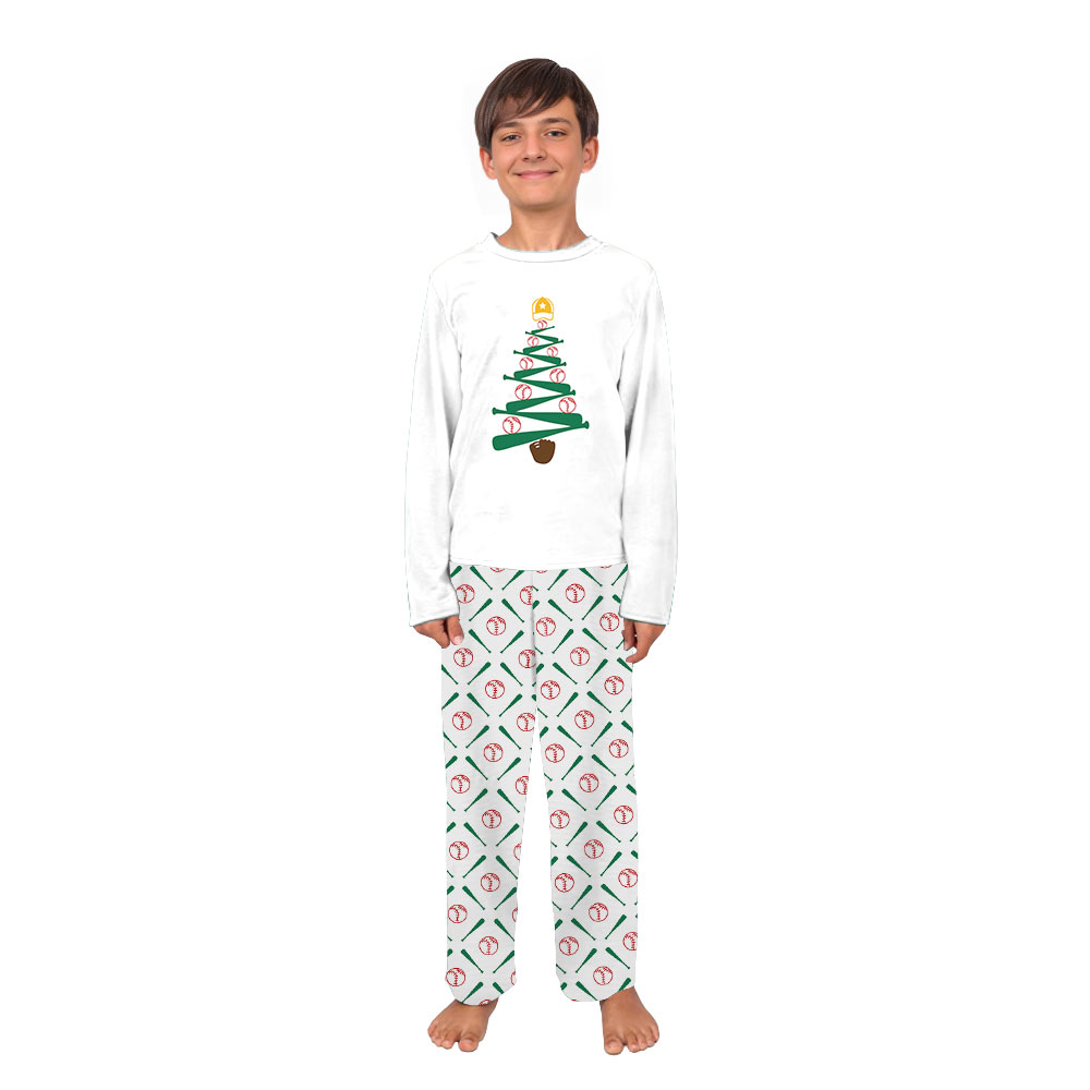 Baseball Holiday Cheer Matching Christmas Pajamas Family With Dog Baseball Holiday Cheer Matching Christmas Pajamas Family With Dog