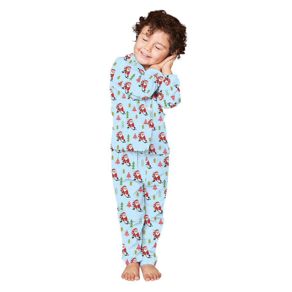 Funny Hockey Santa Claus Matching Dog Pajamas Funny Hockey Santa Claus Matching Dog Pajamas