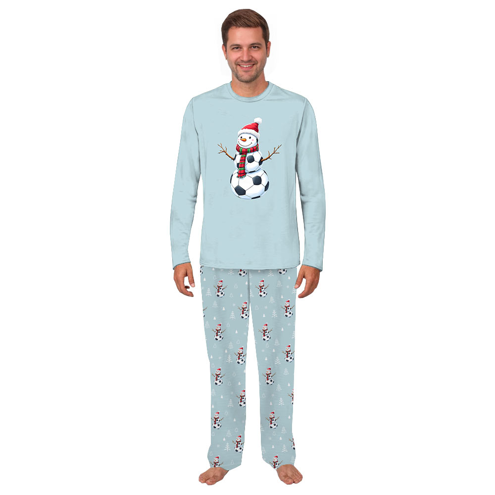 Festive Snowman Soccer Christmas Pajamas for Family and Pets Festive Snowman Soccer Christmas Pajamas for Family and Pets