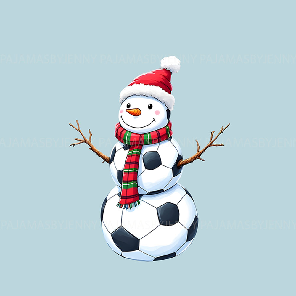 Festive Snowman Soccer Christmas Pajamas for Family and Pets Festive Snowman Soccer Christmas Pajamas for Family and Pets