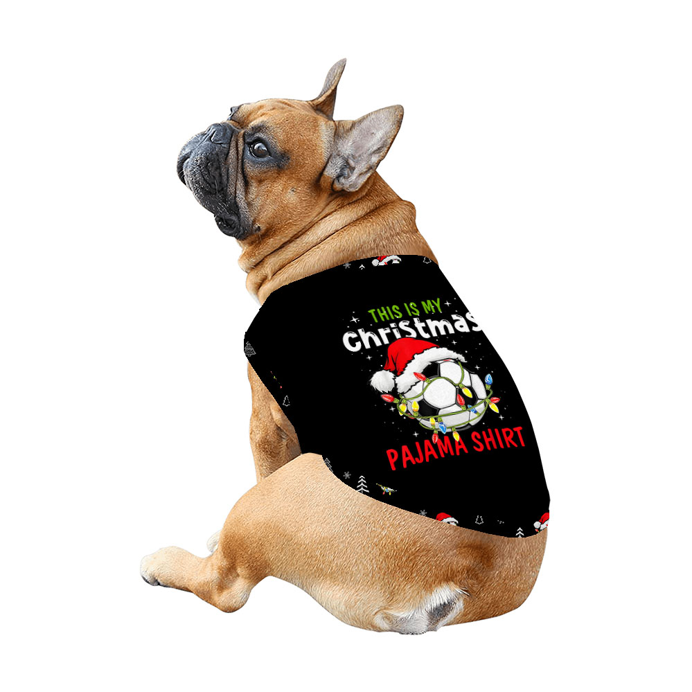 Funny Soccer Santa Matching Christmas Pjs For Family And Dog