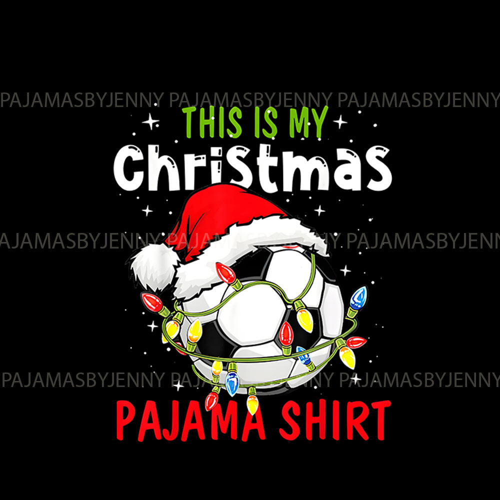 Funny Soccer Santa Matching Christmas Pjs For Family And Dog
