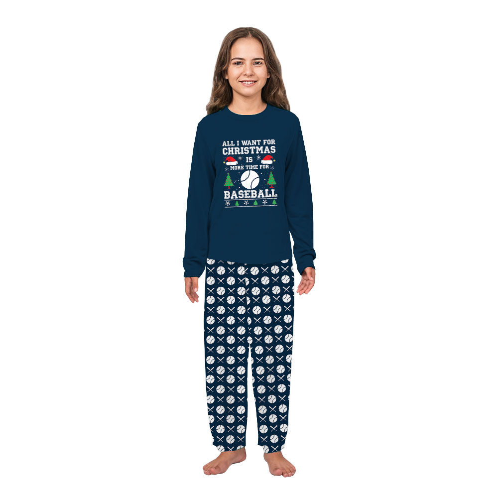 Funny Baseball Matching Family Christmas Pajamas Funny Baseball Matching Family Christmas Pajamas