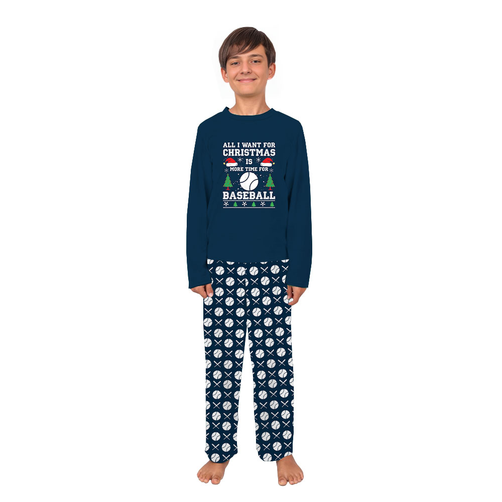 Funny Baseball Matching Family Christmas Pajamas Funny Baseball Matching Family Christmas Pajamas