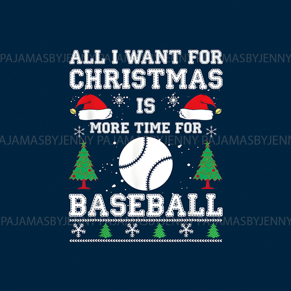 Funny Baseball Matching Family Christmas Pajamas Funny Baseball Matching Family Christmas Pajamas