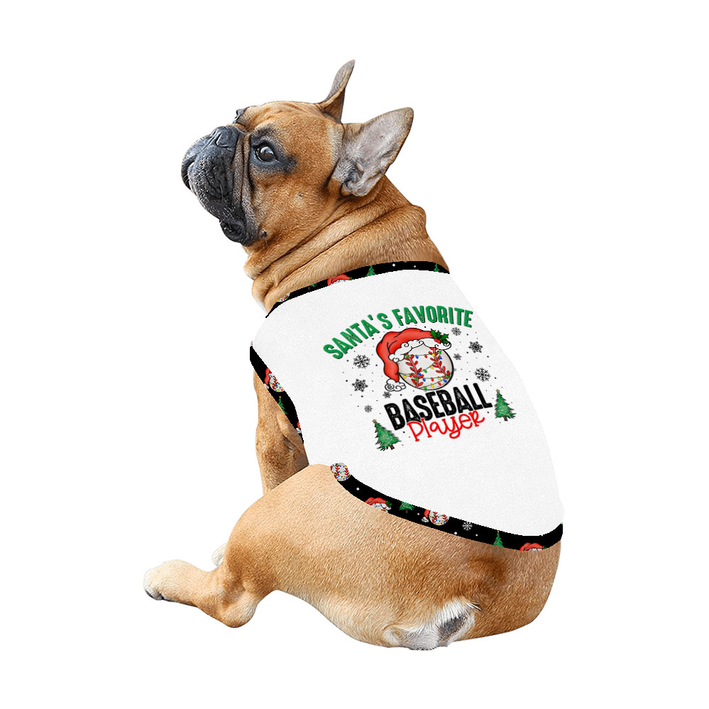 Funny Baseball Christmas PJs Saying Santa's Favorite Player Funny Baseball Christmas PJs Saying Santa's Favorite Player