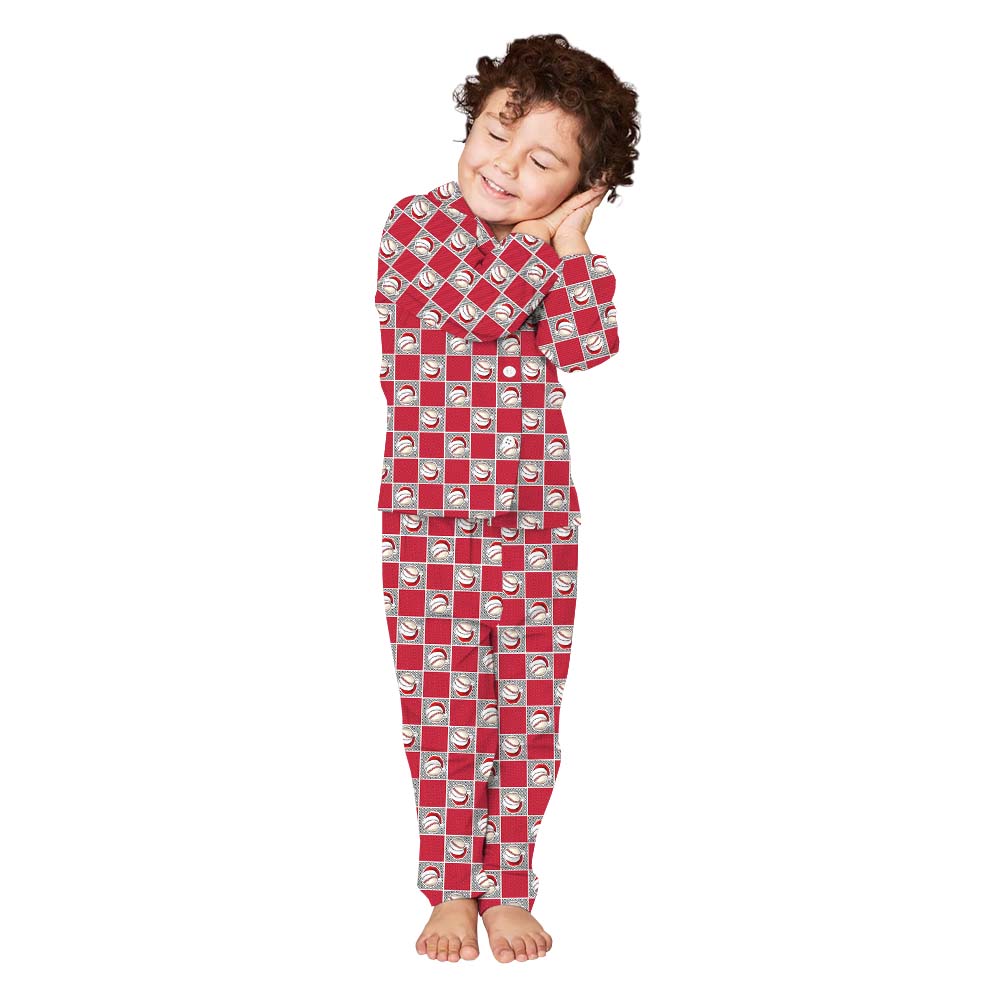 Baseball Matching Family Christmas Pajamas With Name Baseball Matching Family Christmas Pajamas With Name