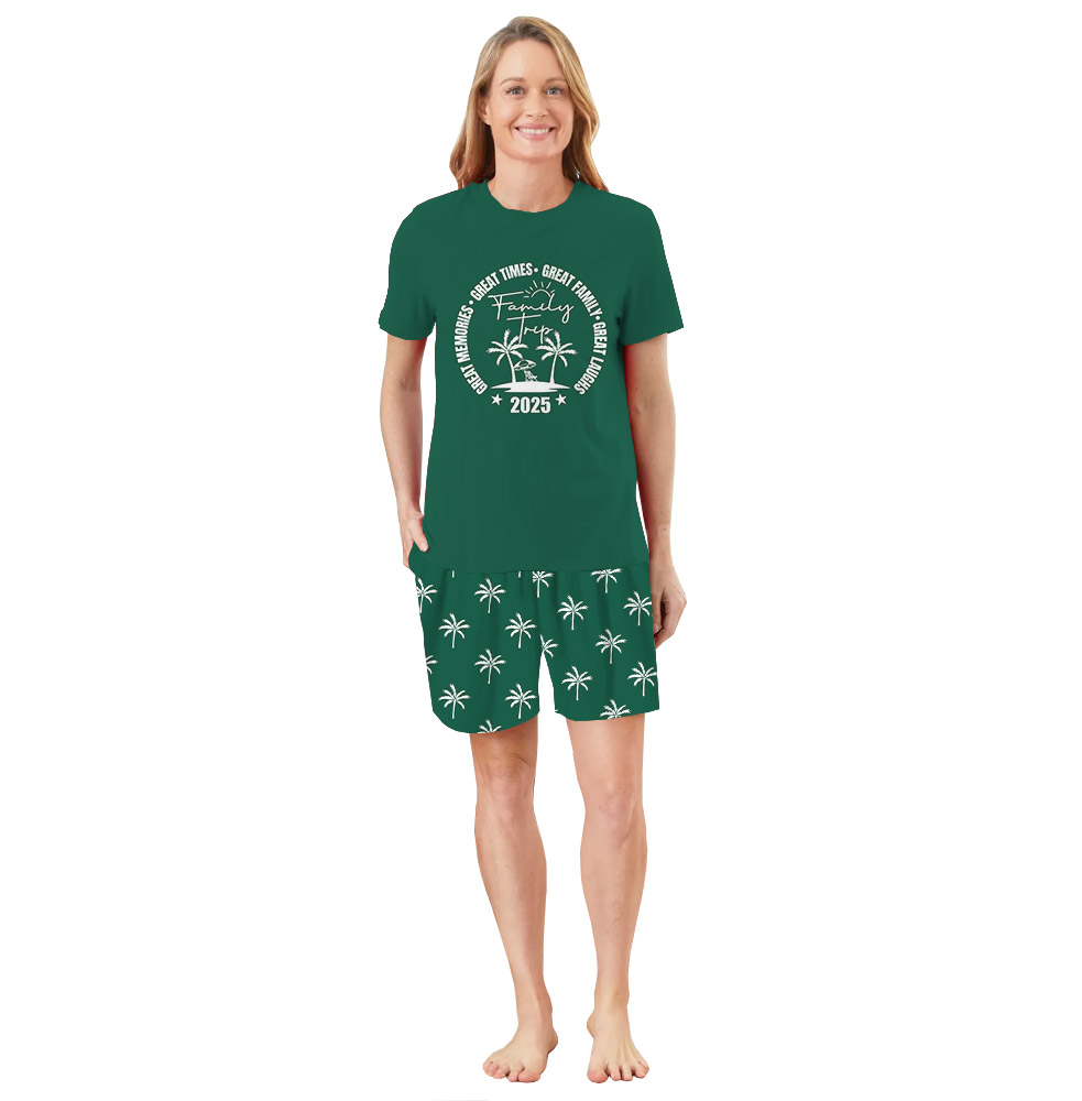 Palm Beach Matching Vacation Pajamas Short Sets 2025 Palm Beach Matching Vacation Pajamas Short Sets 2025