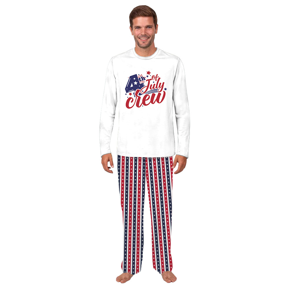 Cute 4th of July Crew Matching PJs American Flag Theme Cute 4th of July Crew Matching PJs American Flag Theme