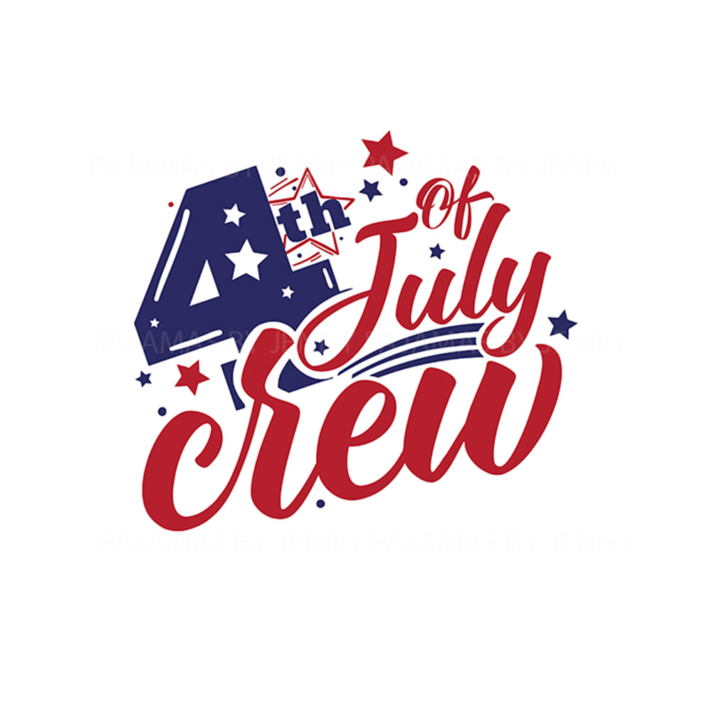 Cute 4th of July Crew Matching PJs American Flag Theme Cute 4th of July Crew Matching PJs American Flag Theme
