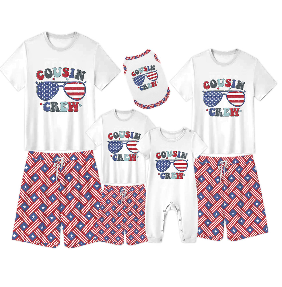 Unique 4th Of July Crew Matching Pajama Sets Unique 4th Of July Crew Matching Pajama Sets