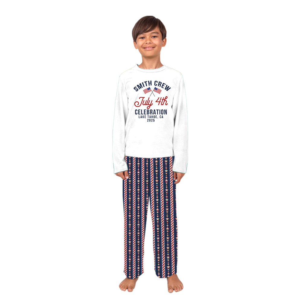 Personalized 4th July Celebration Matching Pajamas With Plus Size Personalized 4th July Celebration Matching Pajamas With Plus Size
