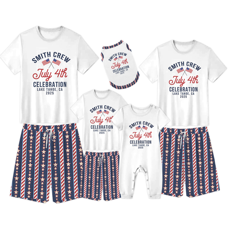 Unique Fourth Of July Celebration Matching Family PJs 2025