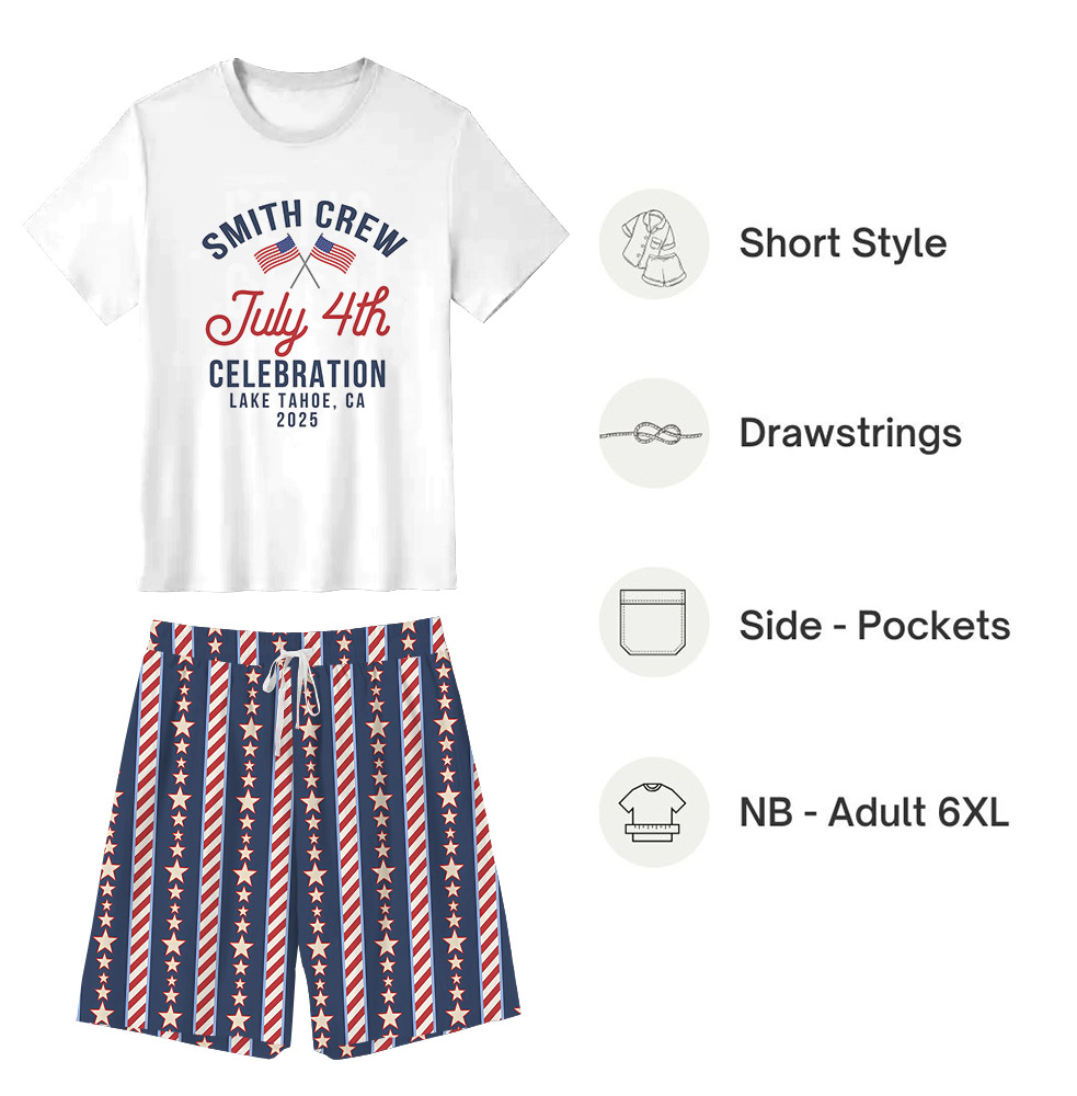 Unique Fourth Of July Celebration Matching Family PJs 2025