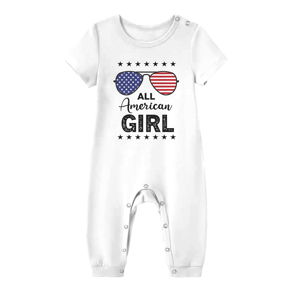 Custom Festive All American Matching Family PJs Fourth Of July Theme Custom Festive All American Matching Family PJs Fourth Of July Theme