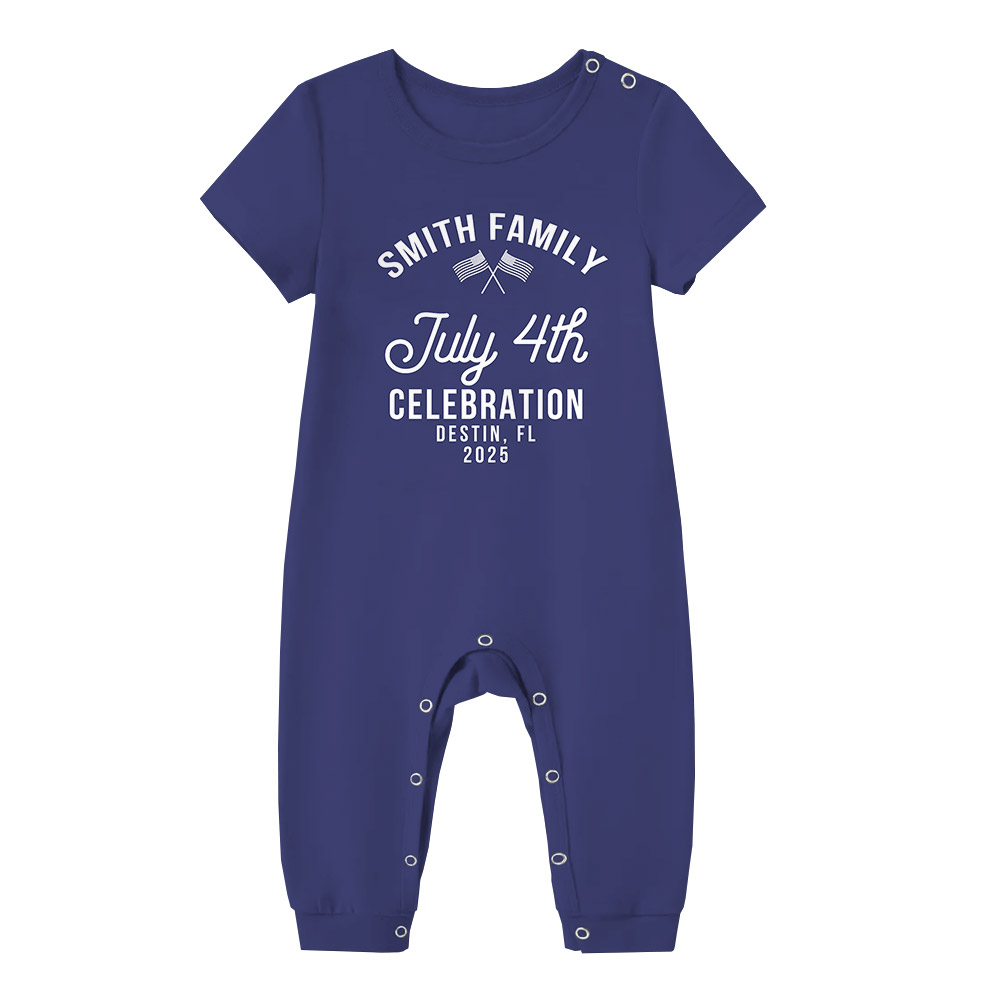 Custom Striped 4th Of July Celebration Pajamas For Family Custom Striped 4th Of July Celebration Pajamas For Family