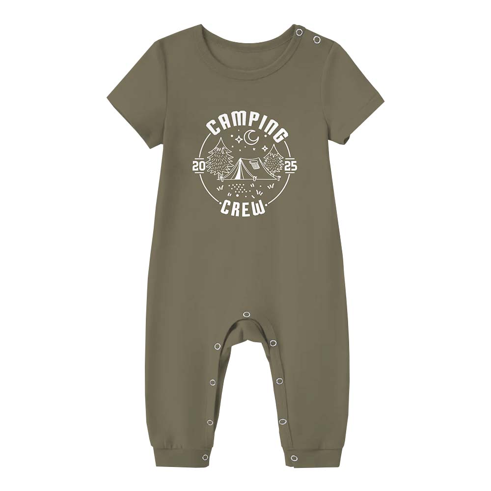 Matching Pajama Short Sets Saying Camping Crew 2025 Matching Pajama Short Sets Saying Camping Crew 2025