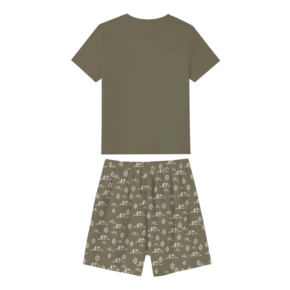 Matching Pajama Short Sets Saying Camping Crew 2025 Matching Pajama Short Sets Saying Camping Crew 2025