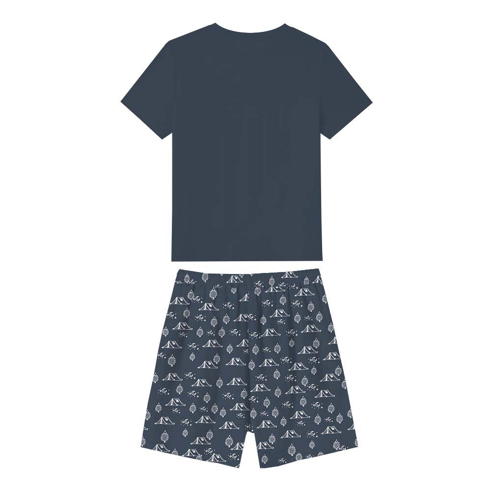 Cute Camping Crew 2025 Matching Family Pajama Short Sets Cute Camping Crew 2025 Matching Family Pajama Short Sets