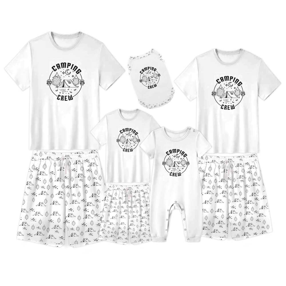 Camping Crew 2025 Family Matching Tops And Shorts Camping Crew 2025 Family Matching Tops And Shorts