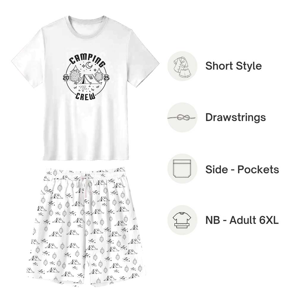 Camping Crew 2025 Family Matching Tops And Shorts Camping Crew 2025 Family Matching Tops And Shorts