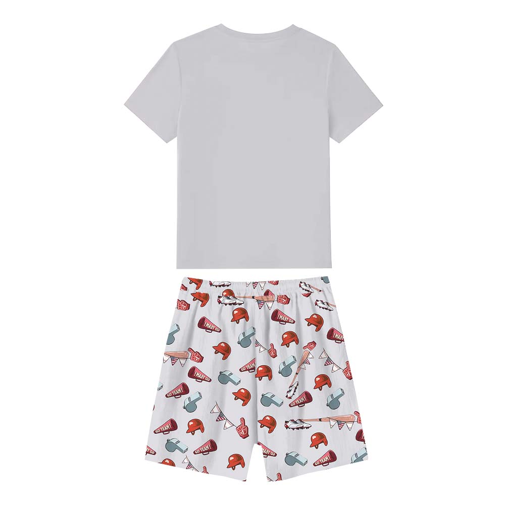 Custom Baseball Member Family Matching Short Sleeves Pajamas Custom Baseball Member Family Matching Short Sleeves Pajamas