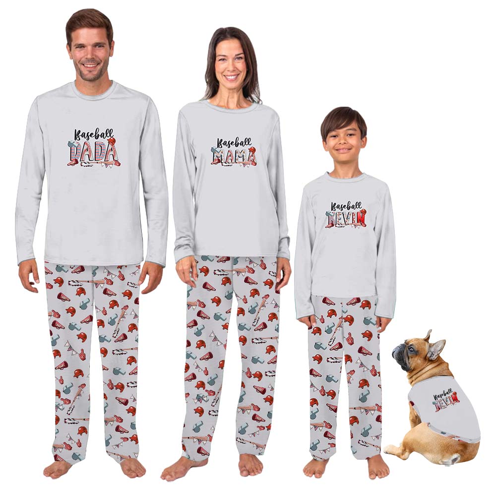 Personalize Name Matching Family Pajamas For Baseball Lovers Personalize Name Matching Family Pajamas For Baseball Lovers