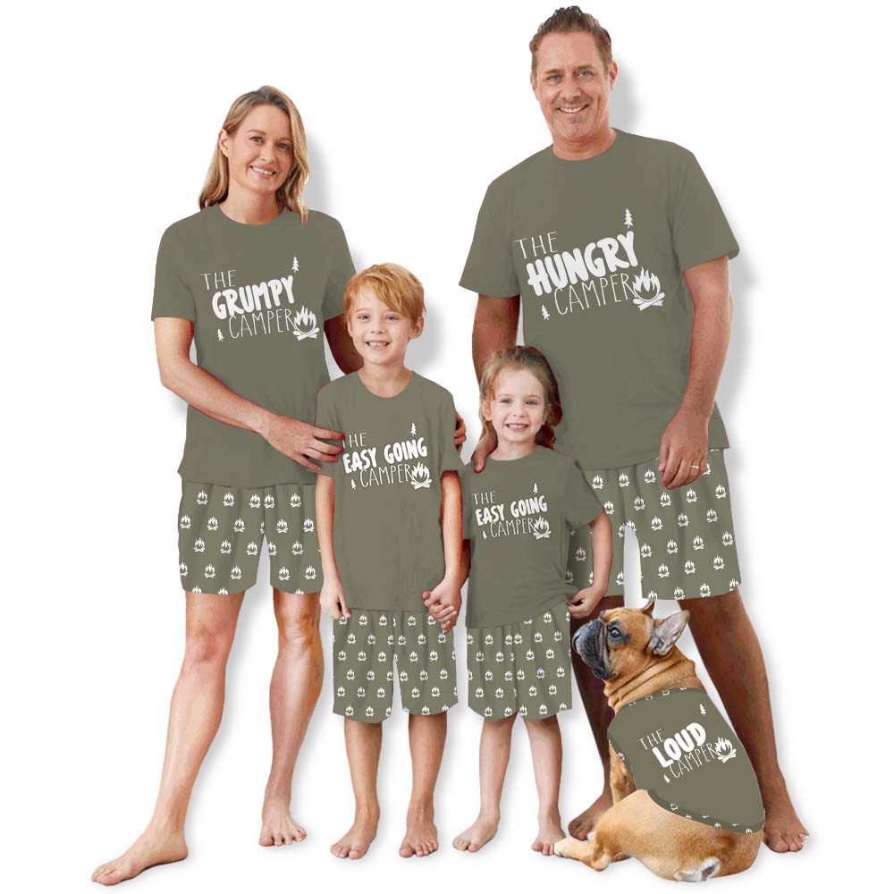 Unique Group Camping Family Matching Tops And Shorts Unique Group Camping Family Matching Tops And Shorts