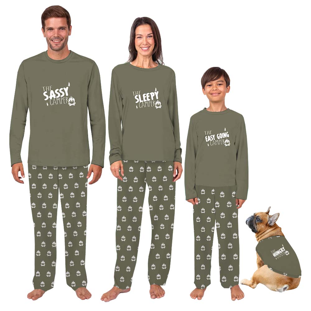 Funny And Unique Group Camping Matching Family Pajama Sets Funny And Unique Group Camping Matching Family Pajama Sets