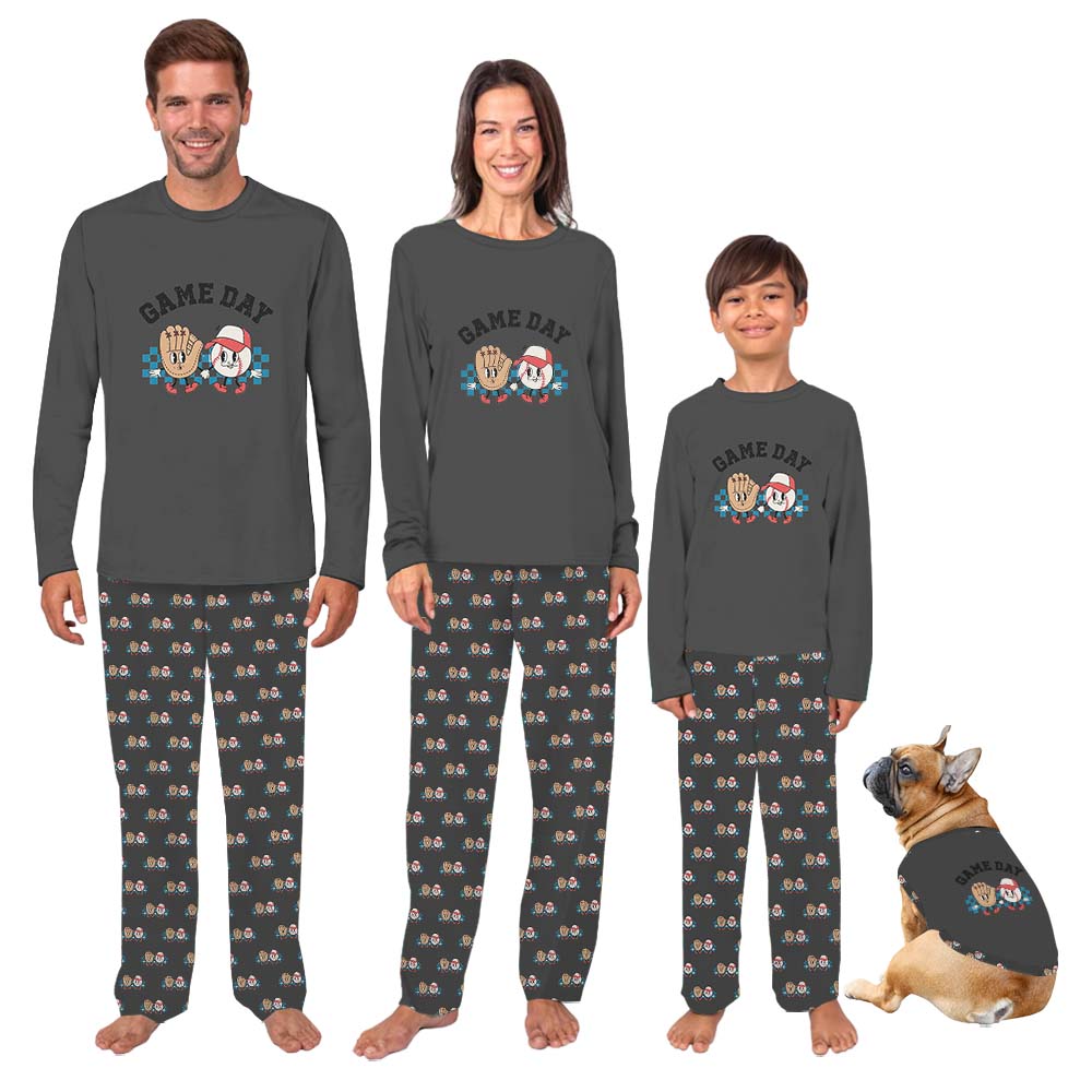 Game Day Baseball Matching Family Pajama Sets Game Day Baseball Matching Family Pajama Sets