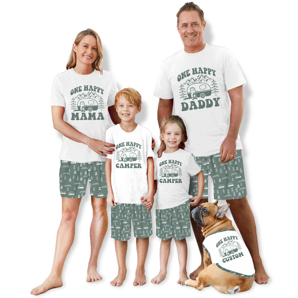 Unique Camping 1st Birthday Matching Family PJs Unique Camping 1st Birthday Matching Family PJs