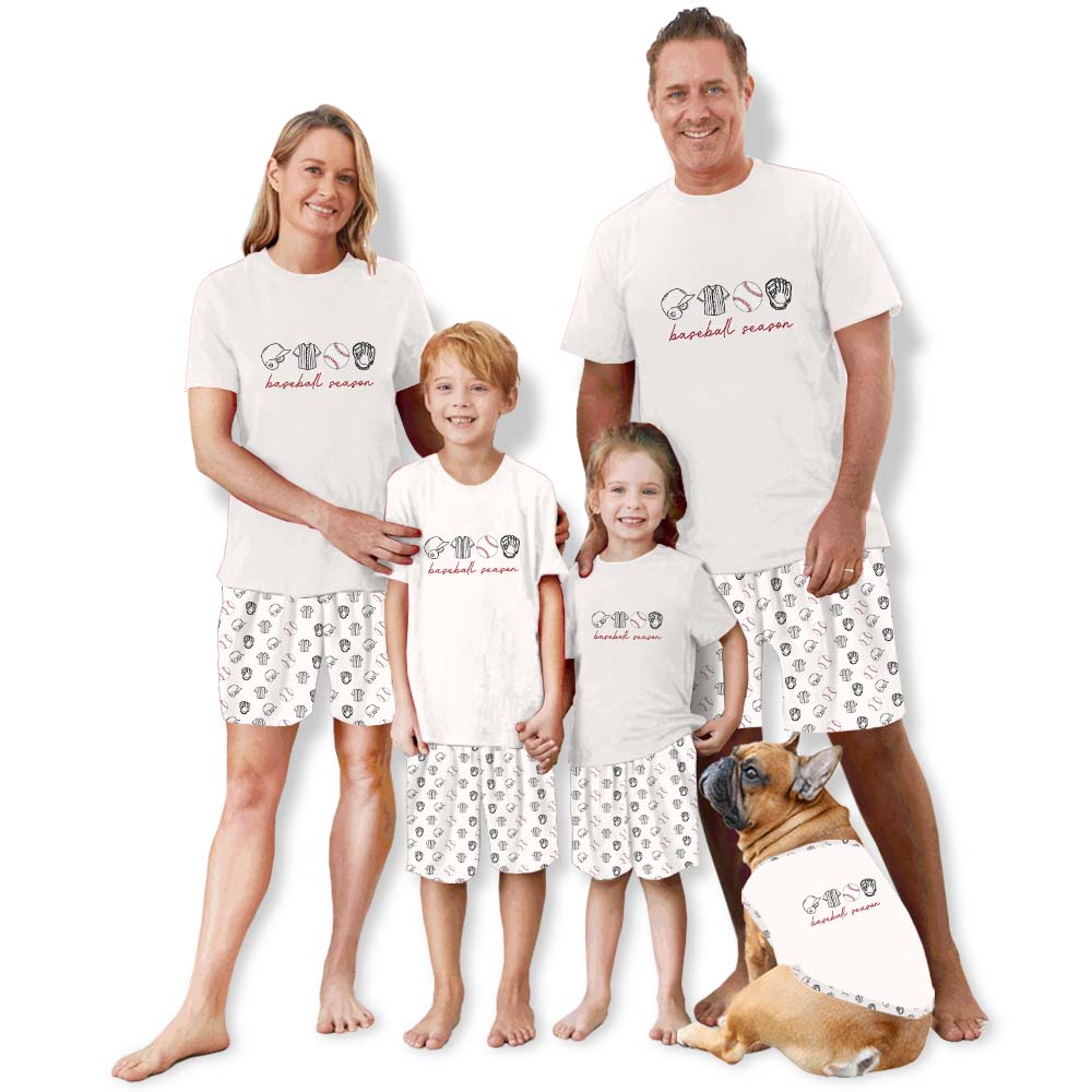 Baseball Lover Season Family Matching Tops And Shorts Baseball Lover Season Family Matching Tops And Shorts