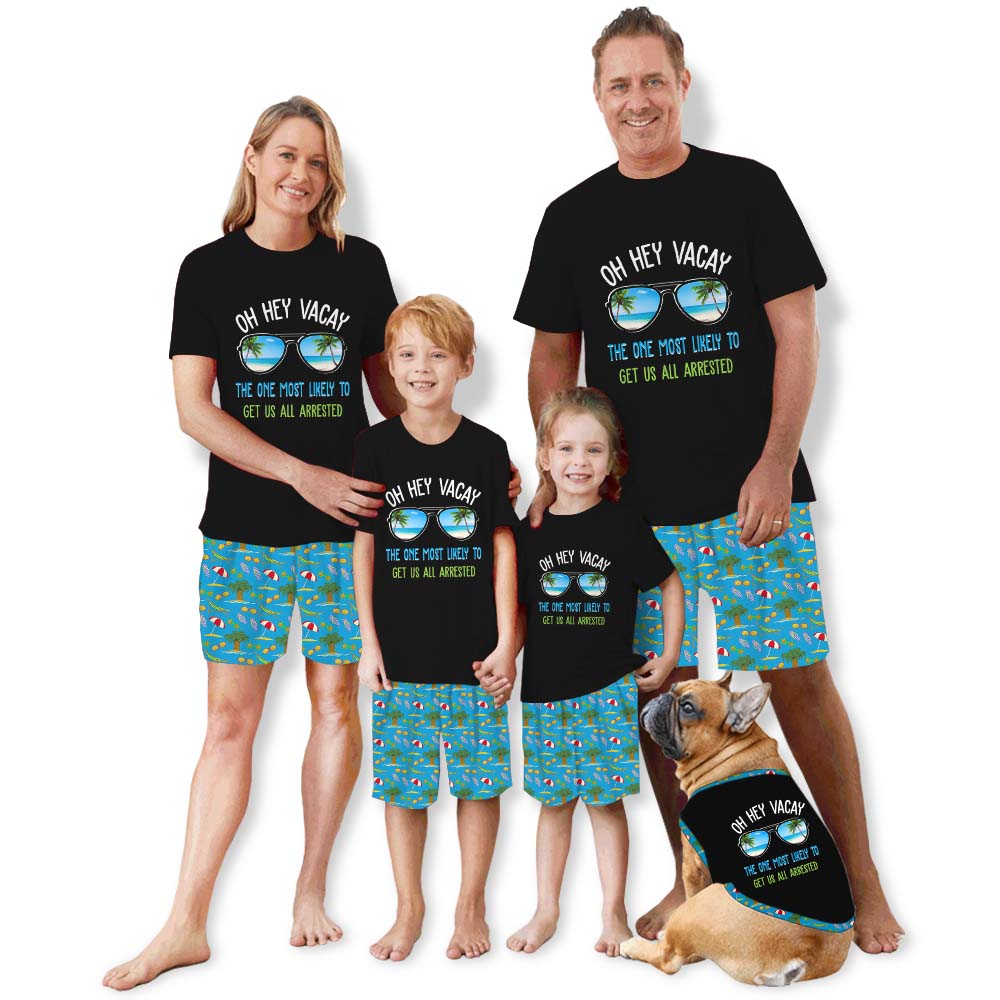 Funny Most Likely To Sayings For Family Vacation Matching Pajamas Funny Most Likely To Sayings For Family Vacation Matching Pajamas