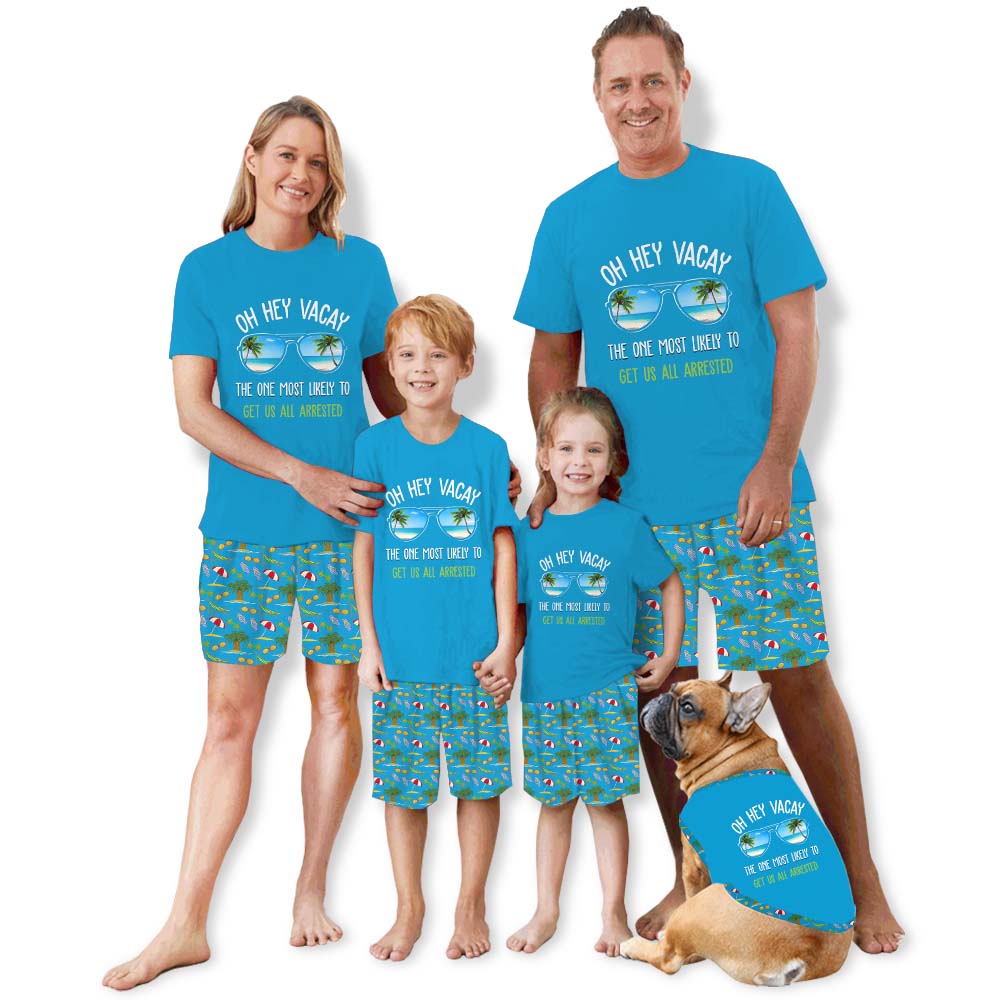 Most Likely To Vacay Sayings Family Matching Short Sleeves Pajamas Most Likely To Vacay Sayings Family Matching Short Sleeves Pajamas