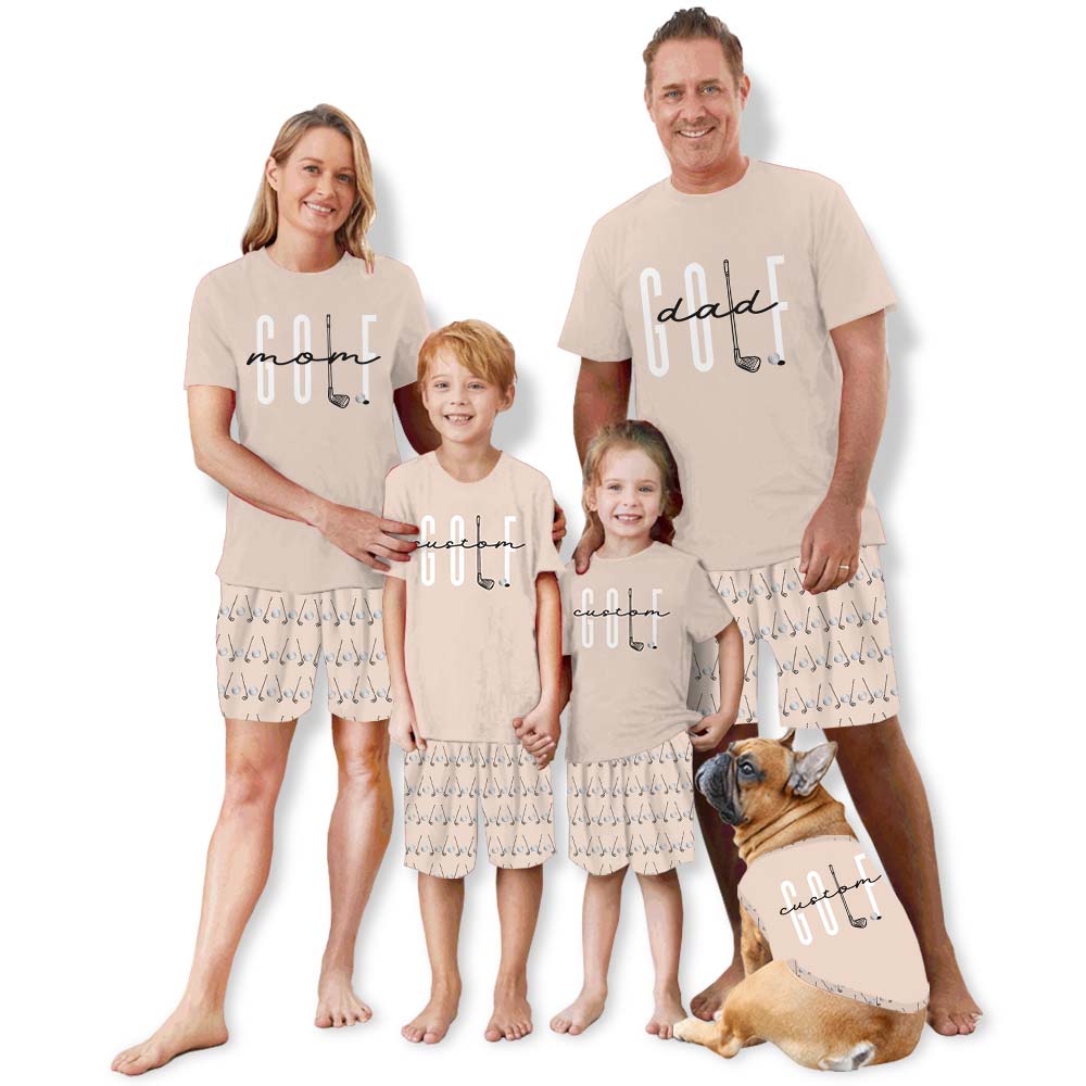 Unique Golf Design Family Matching Tops And Shorts Unique Golf Design Family Matching Tops And Shorts