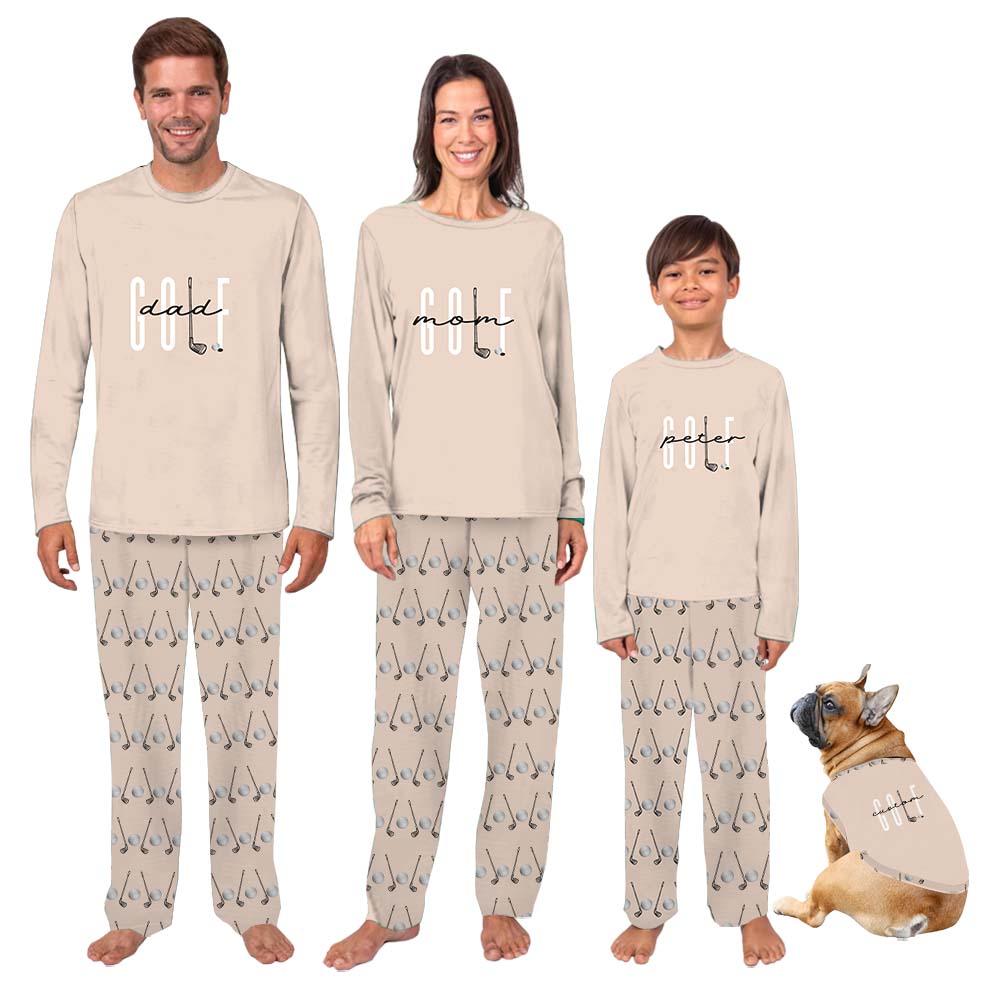 Personalized Golf Matching Family Pajamas Personalized Golf Matching Family Pajamas