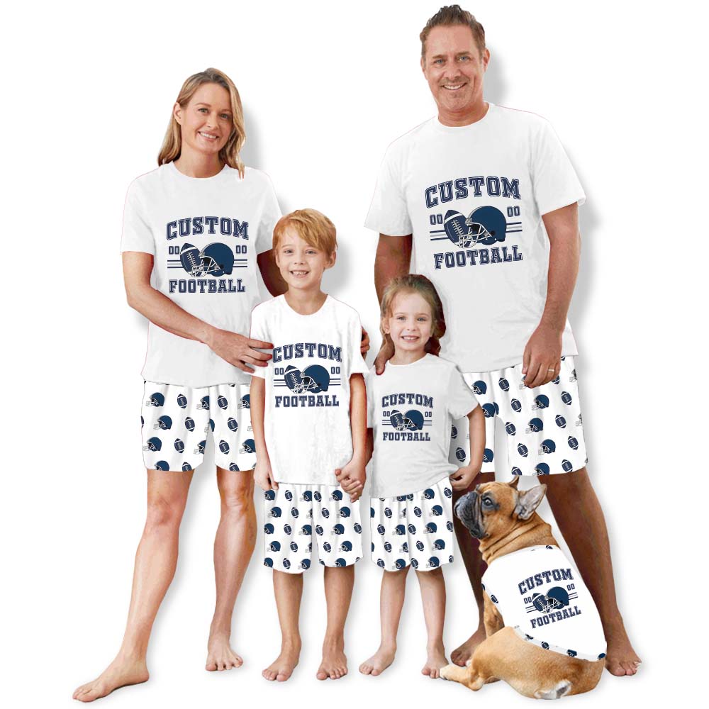 Personalized Football Team Family Matching Tops And Shorts Personalized Football Team Family Matching Tops And Shorts