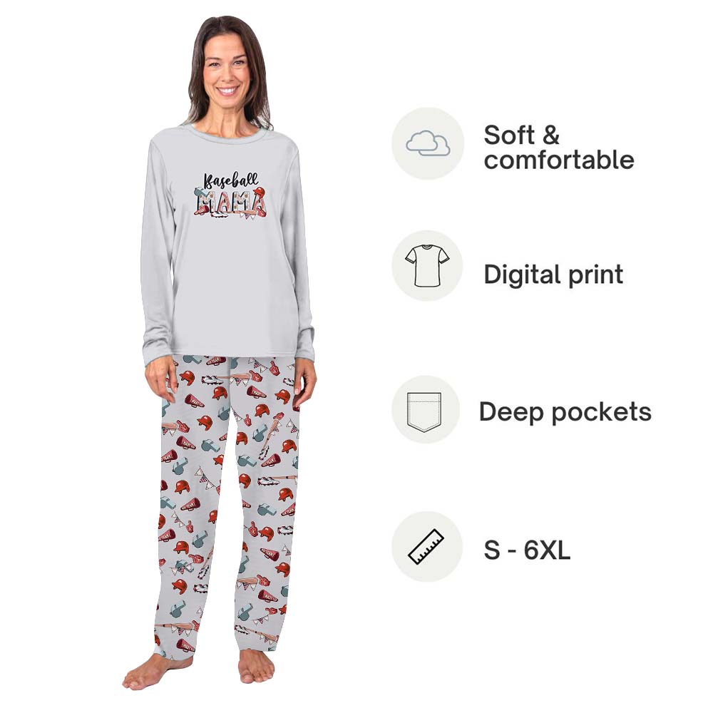 Personalize Name Matching Family Pajamas For Baseball Lovers Personalize Name Matching Family Pajamas For Baseball Lovers