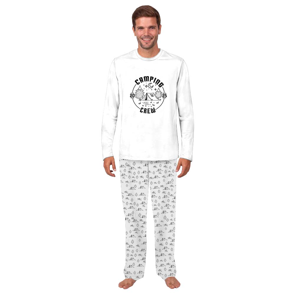 White Camping Crew 2025 Matching Family Pajama Sets