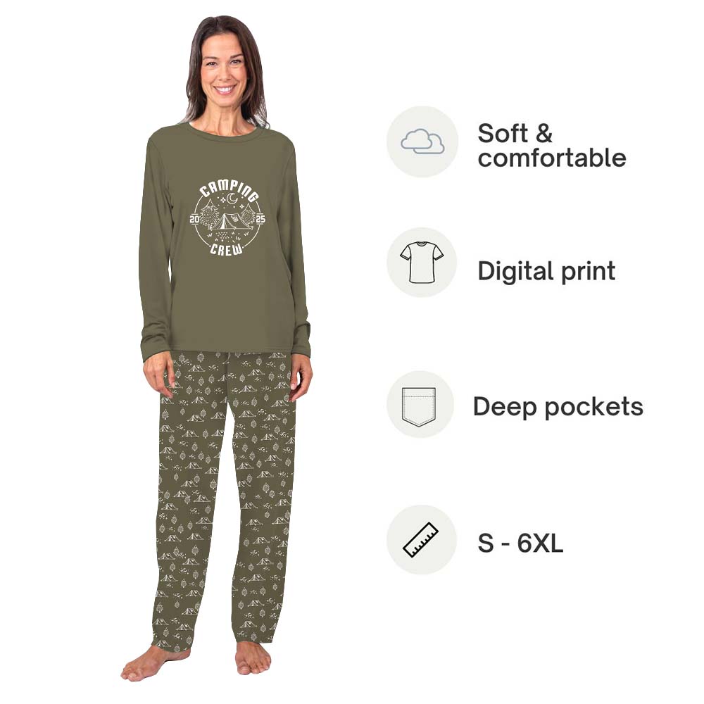 Matching Family Pajamas With Dogs Sayings Camping Crew 2025 Matching Family Pajamas With Dogs Sayings Camping Crew 2025