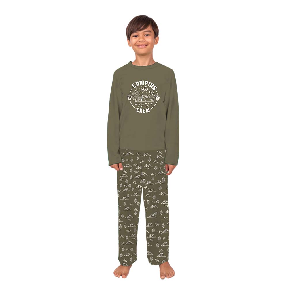 Matching Family Pajamas With Dogs Sayings Camping Crew 2025 Matching Family Pajamas With Dogs Sayings Camping Crew 2025