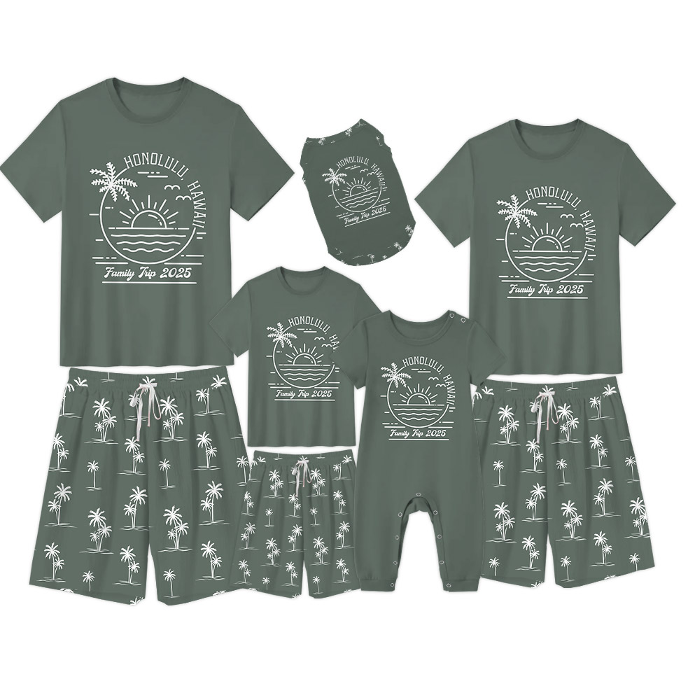 Cute Hawaii Vacation Pajamas Tshirt And Shorts With Plus Size Cute Hawaii Vacation Pajamas Tshirt And Shorts With Plus Size