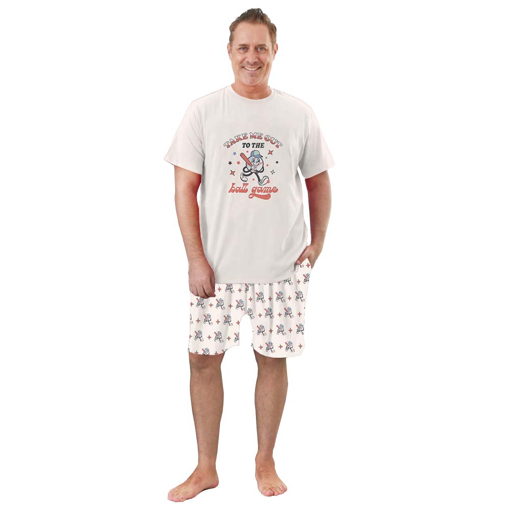 Family Matching Tops And Shorts Saying Take Me Out To The Ball Games Family Matching Tops And Shorts Saying Take Me Out To The Ball Games
