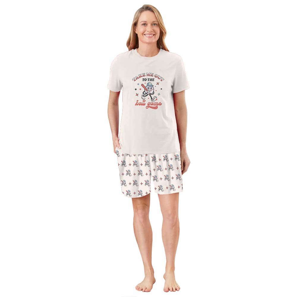 Family Matching Tops And Shorts Saying Take Me Out To The Ball Games Family Matching Tops And Shorts Saying Take Me Out To The Ball Games